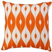 Glendale Scatter Cushion 18inch - Orange Pattern, Orange