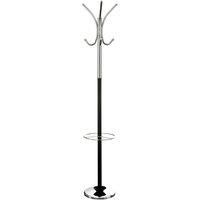 Premier Housewares Metal Coat Stand - Black/Chrome, Black