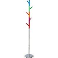 Premier Housewares Acrylic Peg Coat Stand - Chrome, Silver