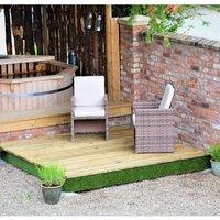 Swift Foundations Garden Decking Kit - 2.4 x 2.4m, Brown