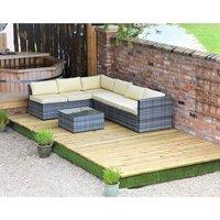 Swift Foundations Garden Decking Kit - 2.4 x 4.7m, Brown