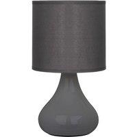 Premier Housewares Bulbus Ceramic Minimalist Table Lamp - Grey, Grey
