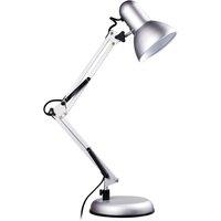 Premier Housewares Adjustable Studio Desk Lamp - Silver Grey, Grey