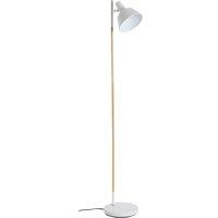 Premier Housewares Bryant Floor Lamp - Wood/Metal White, White