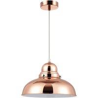 Premier Housewares Jasper Pendant Light - Copper Finish, Brown
