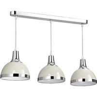Premier Housewares Vermont Pendant Light 3 Shades - Clay/Chrome, Cream