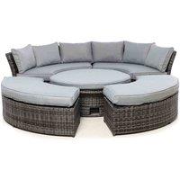 Maze Chelsea Lifestyle Suite w/ Glass Table / Grey, Grey