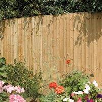 Rowlinson Vertical Board Panel Pressure Treated Fence - 6x6, Brown