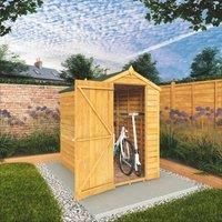 Mercia Overlap Apex Single Door Value Shed - 6 x 4ft, Brown