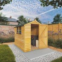 Mercia Overlap Apex Value Shed - 7 x 5ft, Brown