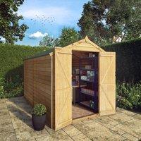 Mercia Overlap Apex Windowless Value Shed - 10 x 6ft, Brown