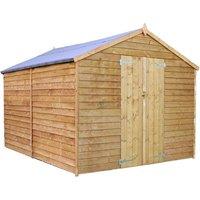 Mercia Overlap Apex Windowless Value Shed - 12 x 8ft, Brown