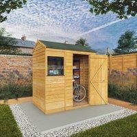 Mercia Overlap Reverse Apex Value Shed - 6 x 4ft, Brown