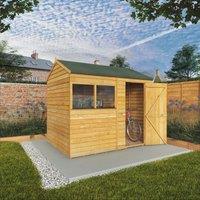 Mercia Overlap Reverse Apex Value Shed - 8 x 6ft, Brown