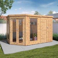 Mercia Corner Summerhouse with Side Shed - 7 x 11ft