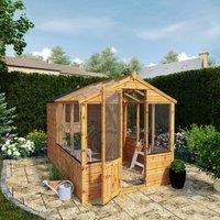 Mercia Apex Greenhouse/Shed Combi - 10 x 6ft, Brown