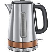 Russell Hobbs 24280 Luna Quiet Boil 1.7L Kettle - Silver and Copper, Silver