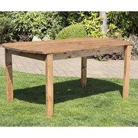 Charles Taylor Six Seater Wooden Rectangle Table, Brown