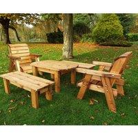 Charles Taylor Little Fellas Children's Medium Wooden Table Set, Brown