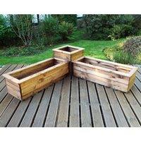 Charles Taylor Corner Planter Set, Brown