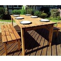 Charles Taylor Six Seater Wooden Table Set, Brown