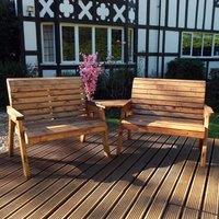 Charles Taylor Twin Bench Set Angled, Brown