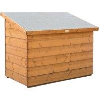 Rowlinson Wooden Shiplap Patio Chest, Brown