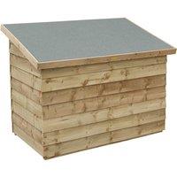 Rowlinson Wooden Overlap Patio Chest, Brown