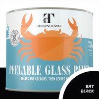 Thorndown Bat Black Peelable Glass Paint 750 ml - Translucent, Black