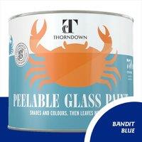 Thorndown Bandit Blue Peelable Glass Paint 150 ml - Translucent, Blue