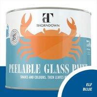 Thorndown Elf Blue Peelable Glass Paint 750 ml - Translucent, Blue