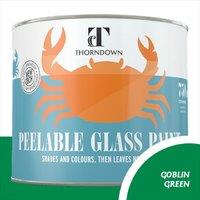 Thorndown Goblin Green Peelable Glass Paint 150 ml - Translucent, Green