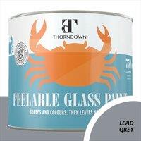 Thorndown Lead Grey Peelable Glass Paint 750 ml - Opaque, Grey