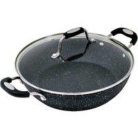 Scoville 28cm Non-Stick Shallow Casserole Dish with Glass Lid, Black