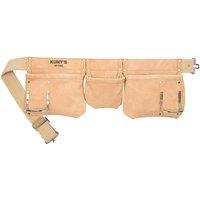 Kuny's AP1300 Carpenters Apron 5 Pocket Suede Leather, Brown
