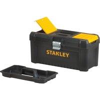 Stanley Tools Basic Toolbox With Organiser Top 16in, Black