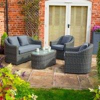 Rowlinson Bunbury Sofa Set in Grey Weave, Grey