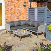 Rowlinson Hanoi Corner Sofa Set, Grey