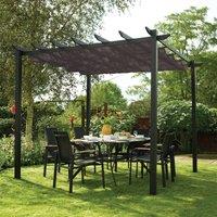 Rowlinson Latina Gazebo 3 x 3m - Grey, Grey