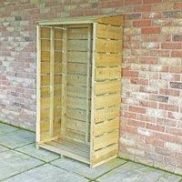 Shire Pressure Treated Tall Log Store, Brown