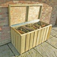 Shire Pressure-Treated Rough Log Box, Brown