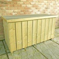 Shire Pressure-Treated Planed Log Box, Brown