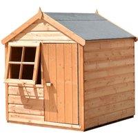 Shire Playhut 4ft x 4ft Playhouse, Brown