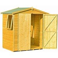 Shire Lewis Handmade Shed - 4ft x 6ft, Brown