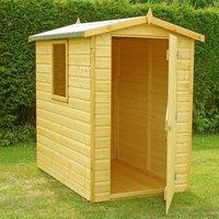 Shire Lewis Handmade Shed - 6ft x 4ft, Brown