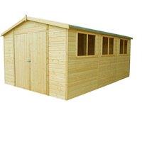Shire Workspace Workshop - 10ft x 15ft, Brown