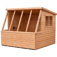 Shire Iceni Left Hand Door Potting Shed - 8ft x 8ft, Brown