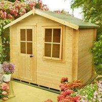 Shire Avesbury Log Cabin - 8ft x 8ft, Brown