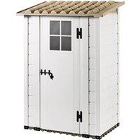 Shire Tuscany PVC Shed - 4' x 2' 8'', Cream