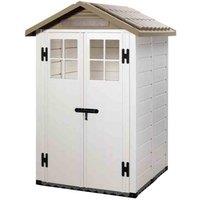 Shire Tuscany PVC Shed - 4ft x 4ft, Cream